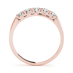 14K Rose Gold 5-Stone Diamond Wedding Ring
