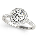 Round Diamond Halo Engagement Ring