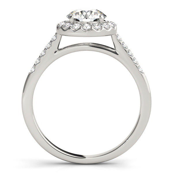 Round Diamond Halo Engagement Ring