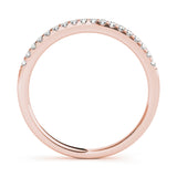 18K Rose Gold 0.18 ctw Diamond Wedding Band