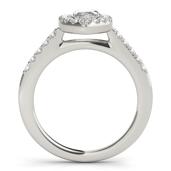 Marquise Diamond Halo Engagement Ring