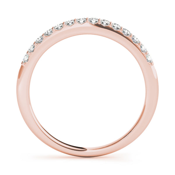 14K Rose Gold Multi-Diamond Wedding Ring