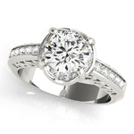 1.0 CT Round Diamond Single Row Ring