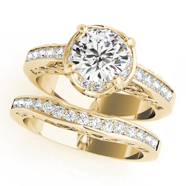 14K Yellow Gold 1 ct Diamond Engagement Ring