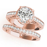 14K Rose Gold 1 CT Diamond Engagement Ring