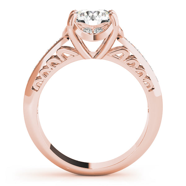 14K Rose Gold 1 CT Diamond Engagement Ring