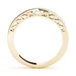 14K Yellow Gold 1/8 ct Diamond Wedding Band