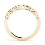 14K Yellow Gold 1/8 ct Diamond Wedding Band
