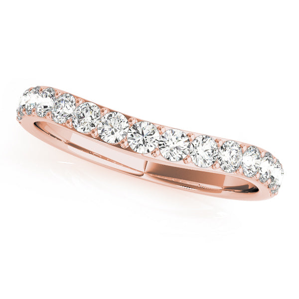 18K Rose Gold 1/2 ct Diamond Wedding Band