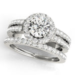 Round Diamond Halo Engagement Ring