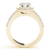 14K Yellow Gold 1 ct Diamond Halo Engagement Ring