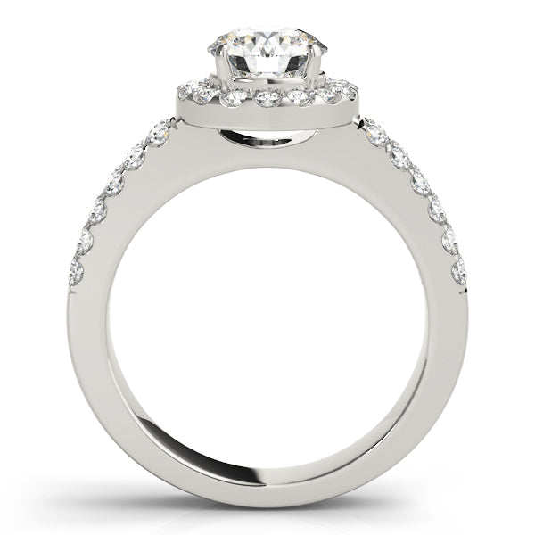 Round Diamond Halo Engagement Ring