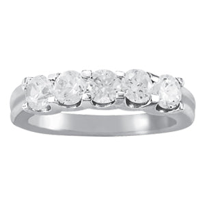 Multi-Diamond 14K Gold Wedding Ring