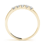 14K Yellow Gold 5-Stone Diamond Wedding Ring