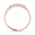 18K Rose Gold 5-Stone Diamond Wedding Ring