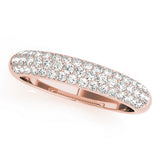 18K Rose Gold Pave Diamond Wedding Ring