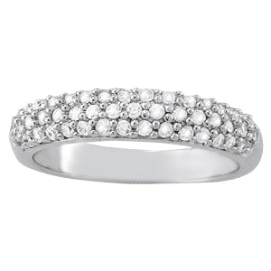 Round Diamond Pave Wedding Band