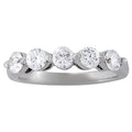5-Stone Round Diamond Wedding Band