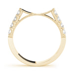 18K Yellow Gold Round Diamond Wedding Ring