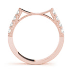 14K Rose Gold Diamond Wedding Band - 1/3 ct