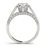 Round Diamond Single Row Engagement Ring