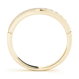 14K Yellow Gold 1/8 ct Diamond Wedding Band