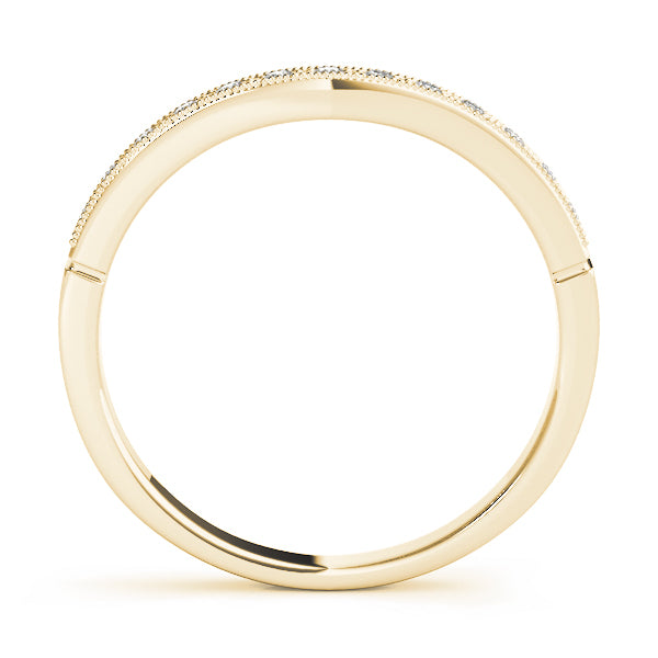 14K Yellow Gold 1/8 ct Diamond Wedding Band