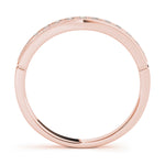 Rose Gold 1/8 CT Diamond Wedding Band