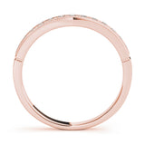 Rose Gold 1/8 CT Diamond Wedding Band