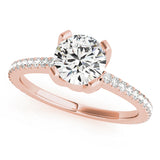 18K Rose Gold 1.25 ctw Diamond Engagement Ring