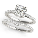 Round Diamond Single Row Engagement Ring
