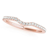 18K Rose Gold 1/4 ct Diamond Wedding Band