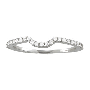 14K White Gold Diamond Wedding Ring