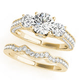 14K Yellow Gold 1.32ctw Round Diamond Engagement Ring