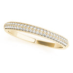14K Yellow Gold Pave Diamond Wedding Band