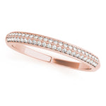 14K Rose Gold Pave Diamond Wedding Ring