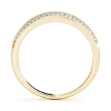 14K Yellow Gold Pave Diamond Wedding Band