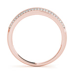 14K Rose Gold Pave Diamond Wedding Ring