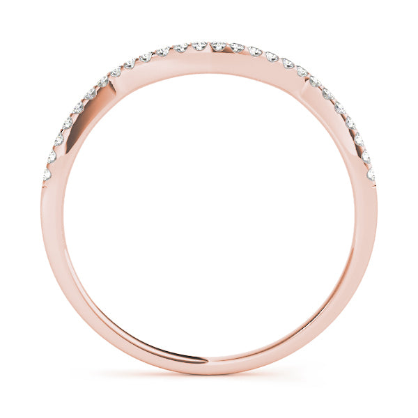 14K Rose Gold Diamond Wedding Ring