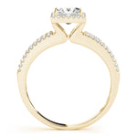 18K Yellow Gold 1.25ctw Diamond Halo Engagement Ring