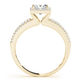 18K Yellow Gold 1.25ctw Diamond Halo Engagement Ring