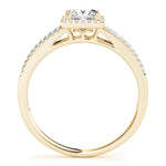 14K Yellow Gold 1 CT Diamond Halo Engagement Ring