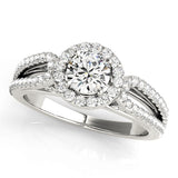 Round Diamond Halo Engagement Ring