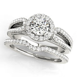 Round Diamond Halo Engagement Ring