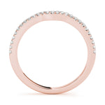 Rose Gold Diamond Wedding Band | 14K Bridal Ring