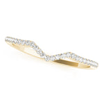 14K Yellow Gold 1/8 CT Diamond Wedding Band