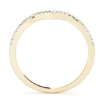 14K Yellow Gold 1/8 CT Diamond Wedding Band