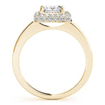 14K Yellow Gold 1.20ctw Diamond Halo Engagement Ring