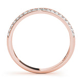 18K Rose Gold Pave Diamond Wedding Ring