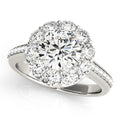 Round Diamond Halo Engagement Ring
